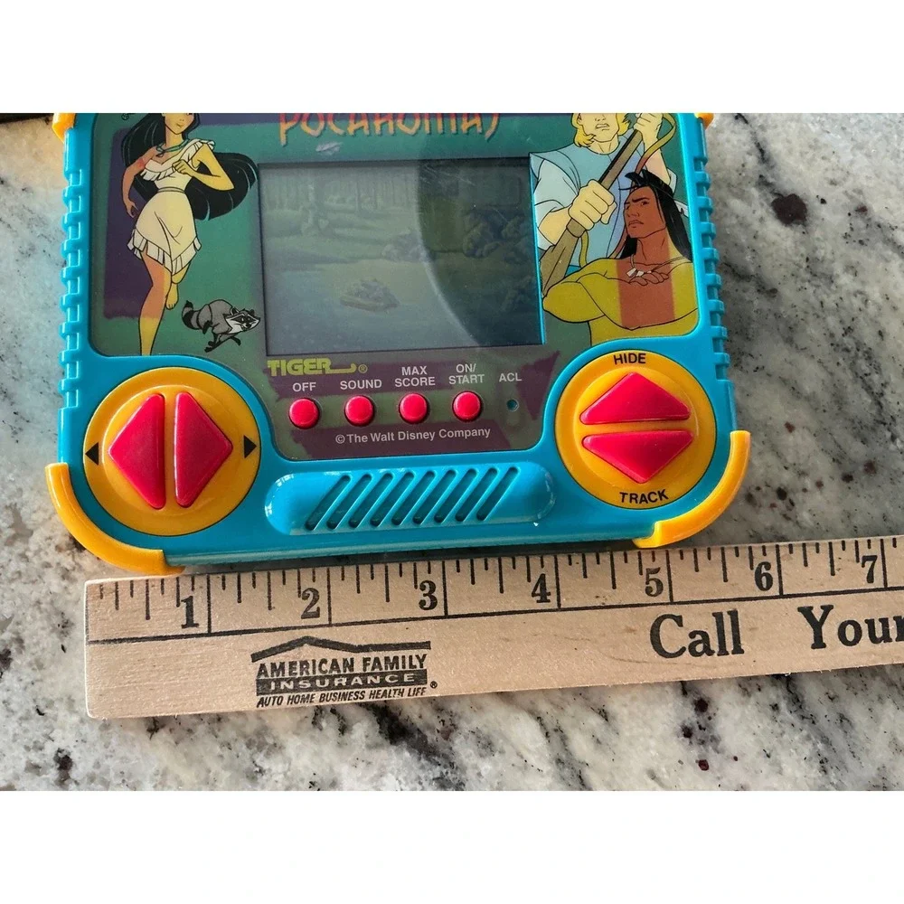 Tiger Vintage Pocahontas Handheld Electronic LCD Game Disney 1992 Retro Works